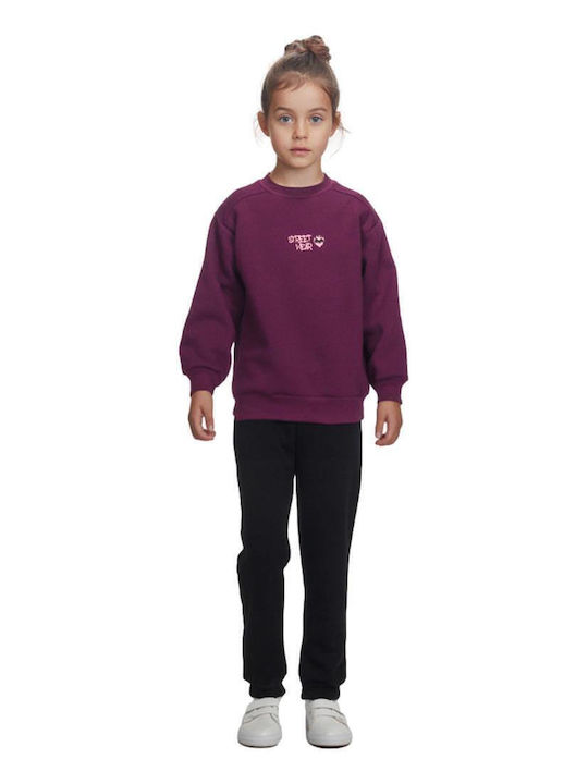Kids Sweatpants Set Magenta 2pcs