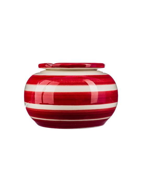 Σταχτοδοχείο A-s Round Stripes Red 146064 12x12x7.5 Κεραμικό Σταχτοδοχείο A-s Round Stripes Red 146064 12x12x7.5 Κεραμικό