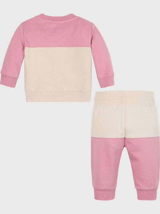 Kids Sweatpants Set Pink 2pcs