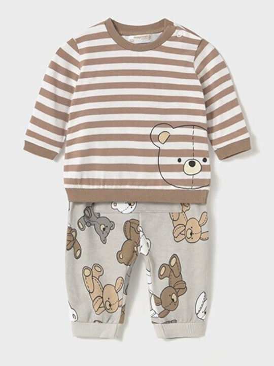 Παιδικό Σετ Φόρμας Καφέ 4τμχ Teddy Bear