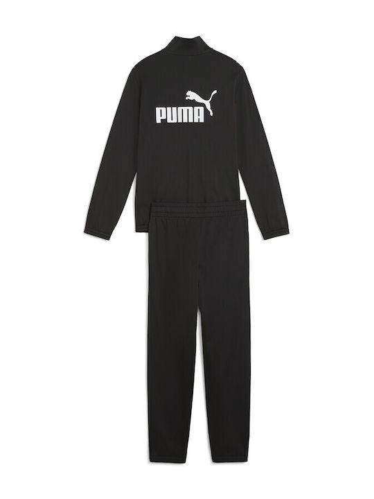 Kids Sweatpants Set Black 2pcs Poly