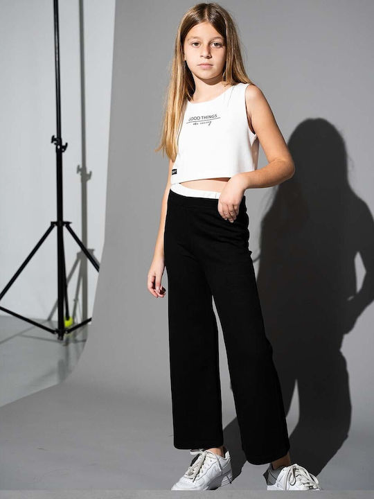 Kids Sweatpants Set white-black 2pcs