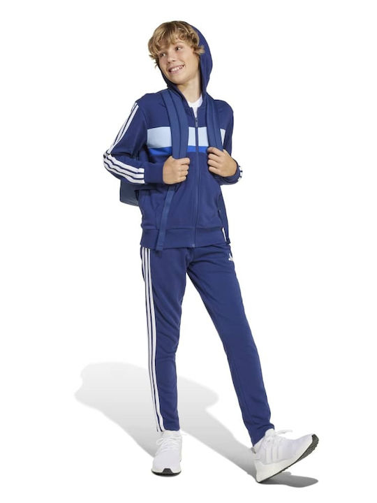 Kinder Sweatpants Set - Jogginganzug Blau 2Stück Essentials Tiberio 3-stripes Track Suit