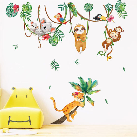 Decalmile Kids Wall Stickers Wall Monkey Koala Dm0857a