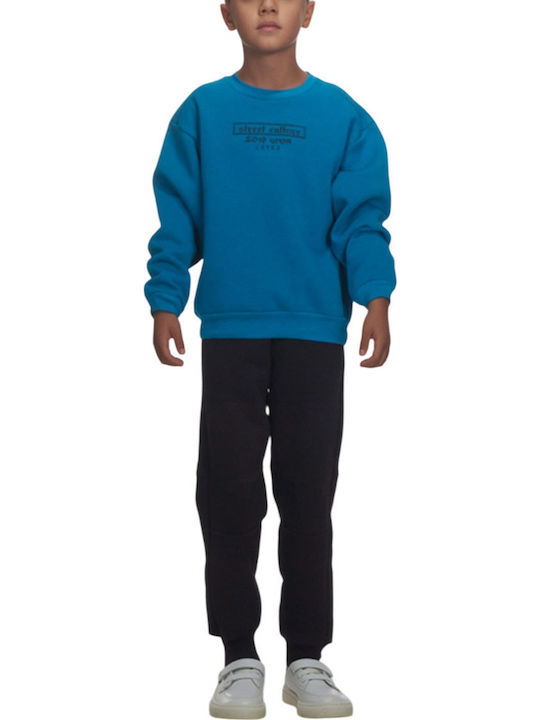 Kids Sweatpants Set Petrol Blue 2pcs