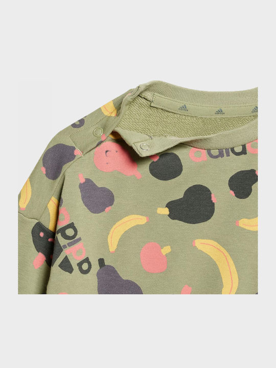 Παιδικό Σετ Φόρμας Πράσινο 2τμχ Essentials Allover Print
