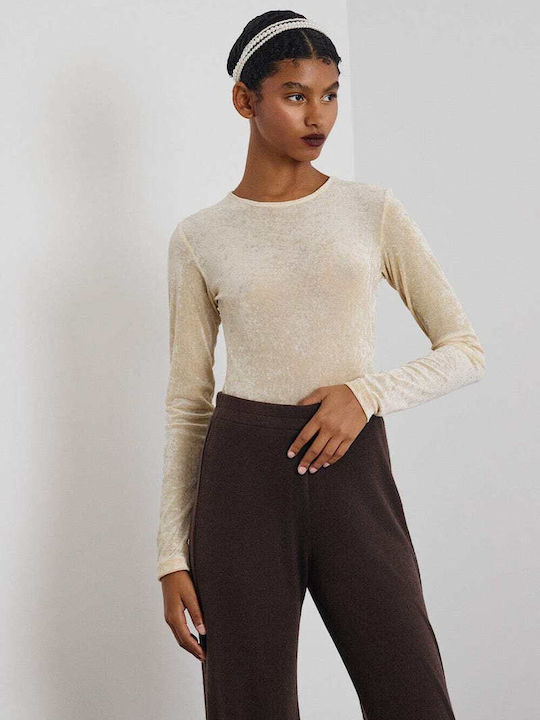 Mamoush Charlotte Velvet Bodysuit Off White 186528