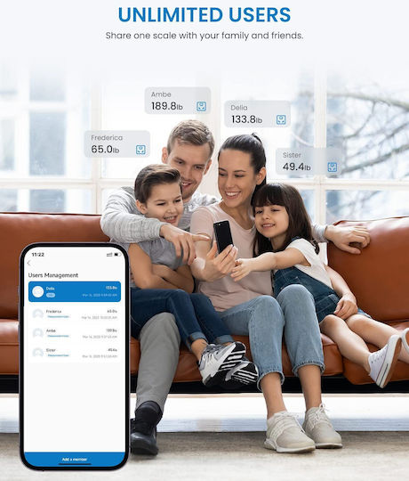 Renpho Smart Cantar cu Bluetooth in culoare Bej