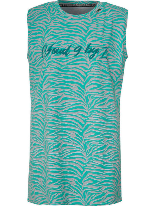 Summer Mini Athletic Sleeveless Dress Turquoise C9D25161