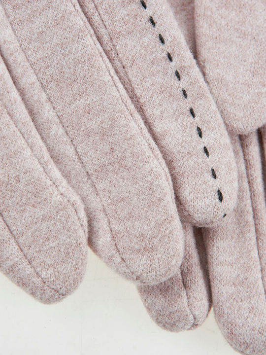 Roz Femei Fleece Manusi Atingere cu blană