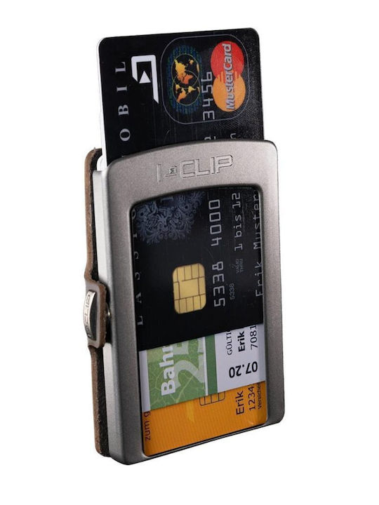 Set Leather Men's Wallet with RFID Red