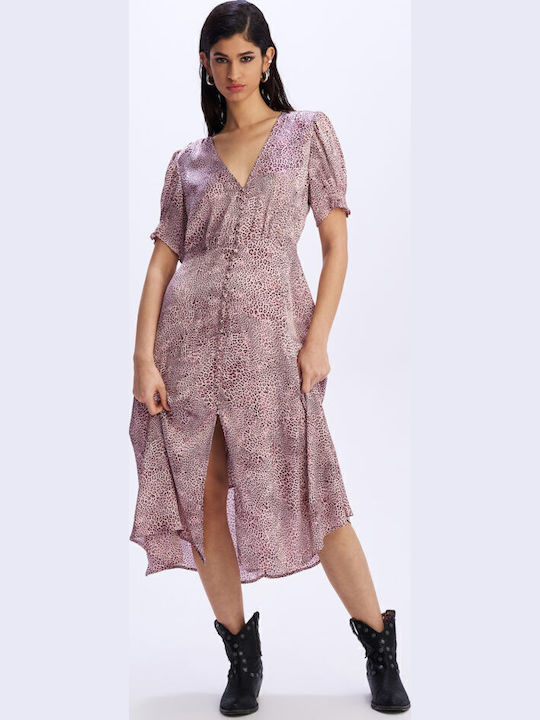 Midi Σεμιζιέ Φόρεμα Transcendent Pink