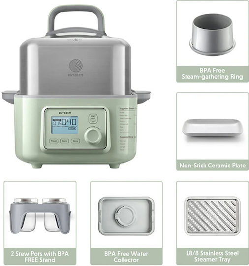 Buydeem Food Steamer With 1 Steaming Deck 5lt