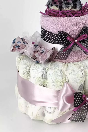 Dama Koupa Χειροποίητο Diaper Cake για Κορίτσι