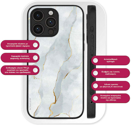 Sonique Marble Series Case Motorola Motorola Razr 50 Ultra White 01