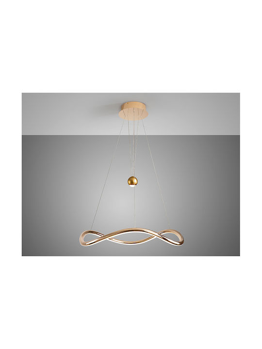 Romina Adjustable Pendant Light Gold LED with Warm to Cool White Light 78x78cm