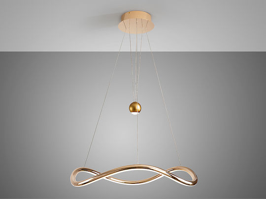 Romina Adjustable Pendant Light Gold LED with Warm to Cool White Light 78x78cm