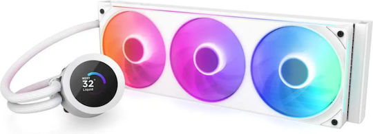 NZXT Kraken Plus v2 Water Cooling AIO CPU With 3 Fans 120mm And RGB Lighting White