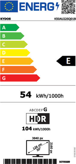 Kydos Смарт Телевизор 50" 4K UHD QLED K50GU22CQ00 (2025)