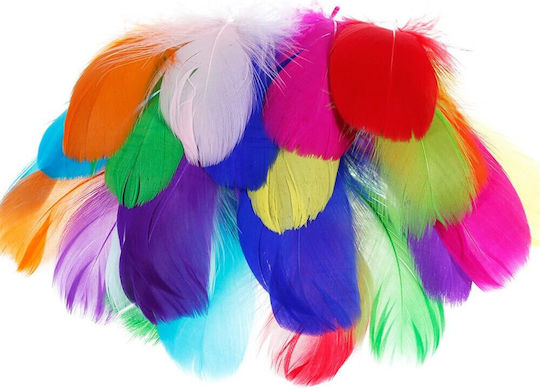 Set 500 Pene Decorativ Colorate 8-12 Cm Creații DIY Pene de Gâscă Naturale Ornamente Decor Proiecte Creative