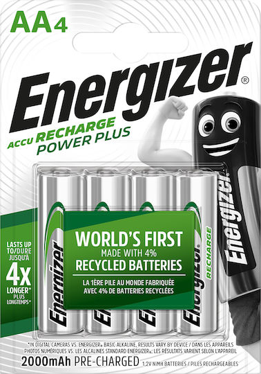 Energizer Aa/hr6 2000 Mah Rechargeable Accu Power Plus Ni-mh 4 Pcs