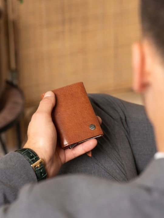 Brand Men's Wallet with RFID Black