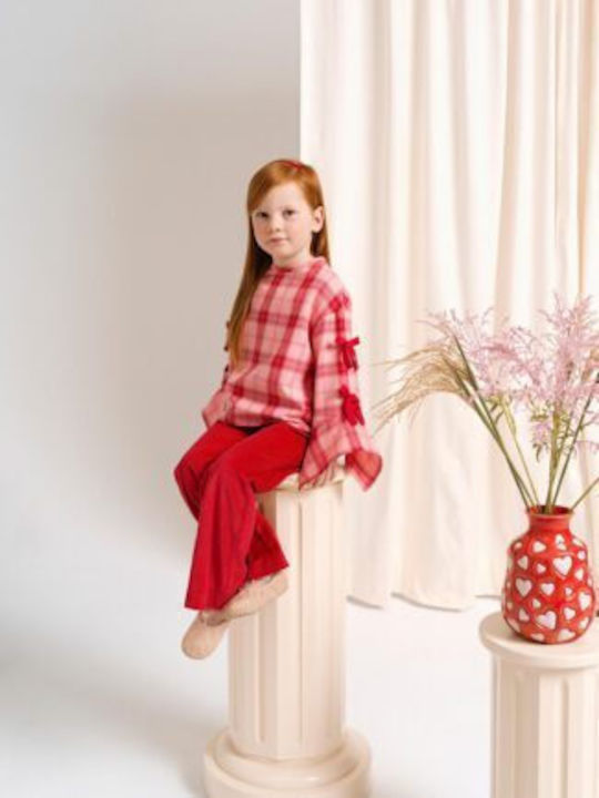 Kinderhemd Langarm Pink-red