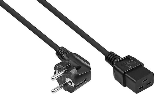 Alcasa IEC C19 - IEC C19 Cablu 1.8m Negru