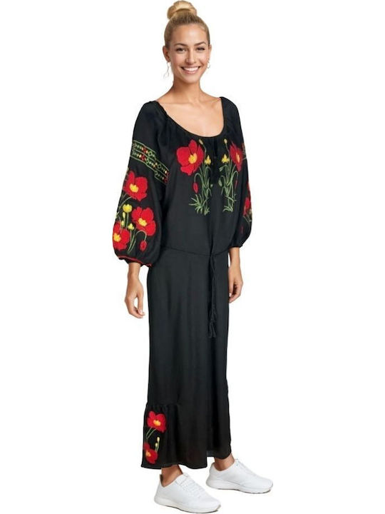 Rochii De Vară Pentru Femei Maxi Rochie Neagră Roșie