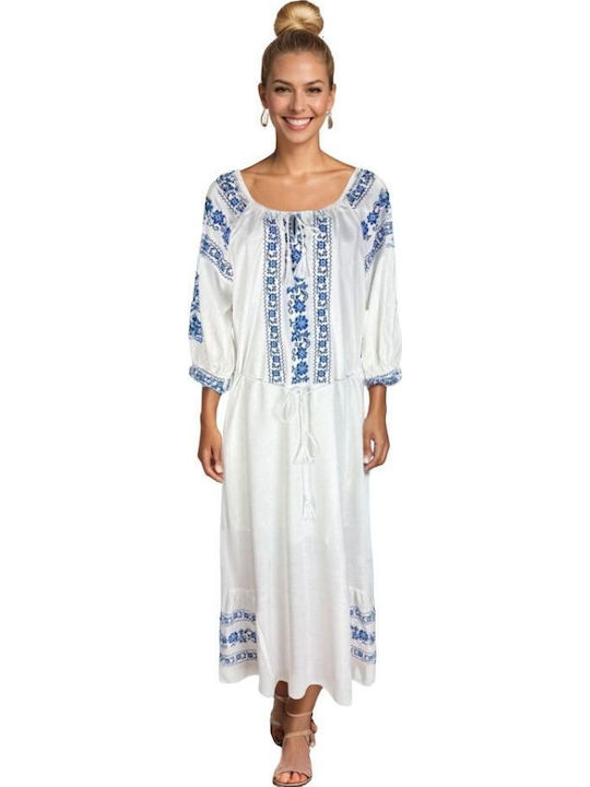 Rochii De Vară Pentru Femei Maxi Rochie Albă Albastră