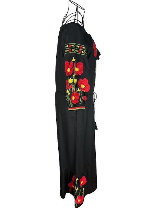 Rochii De Vară Pentru Femei Maxi Rochie Neagră Roșie