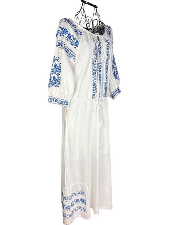 Rochii De Vară Pentru Femei Maxi Rochie Albă Albastră