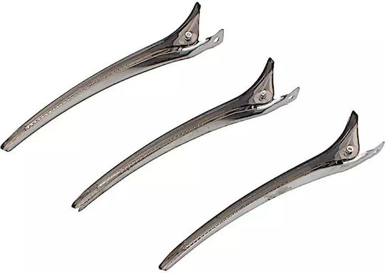 Kika Hair Styling Hair Clips Set Semi-Transparent Gray 3 Pieces