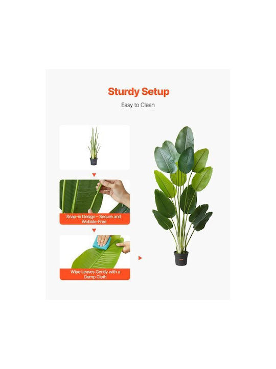 Vevor 1829 Mm Artificial Bird Paradise Tree Fake Plant Pot Indoor