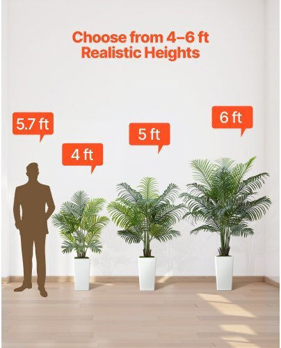 Vevor 1829 Mm Künstliche Areca-Palme Topfpflanze Für Zuhause Büro