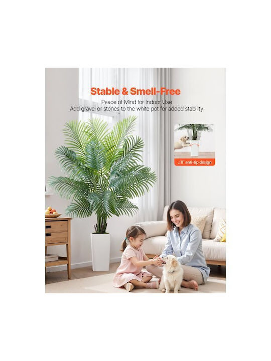 Vevor 1829 Mm Artificial Areca Palm Tree Faux Plant In Pot Home Office