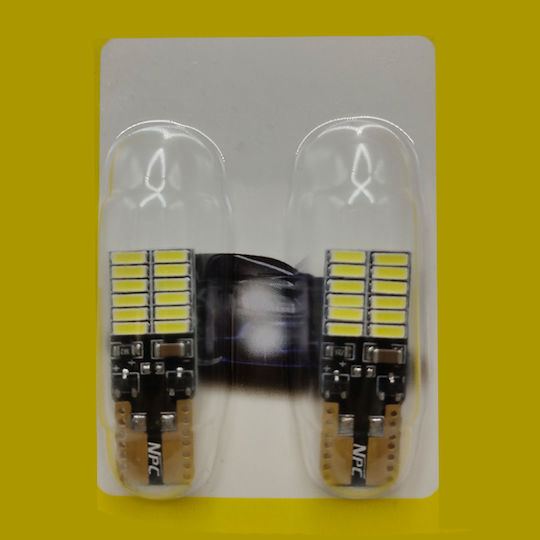 Auto Gs Λάμπες Αυτοκινήτου T10 LED Λευκό 12-24V 2τμχ