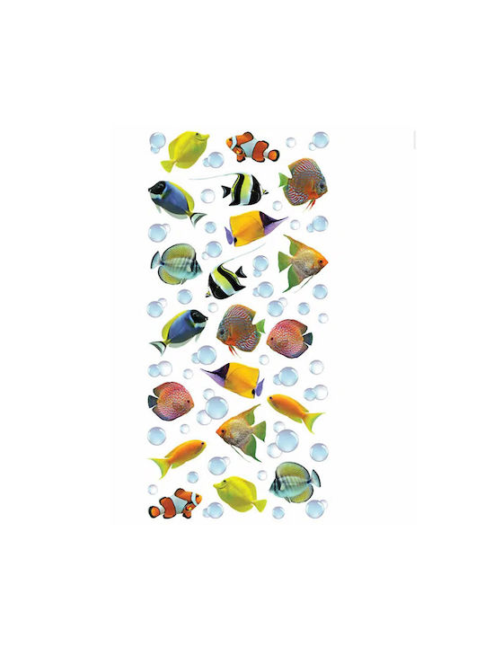 Διακοσμητικό Αυτοκόλλητο Τοίχου Colourful Fishes 1τμχ Ango