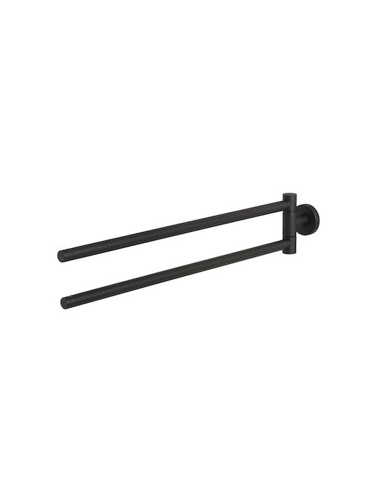 TIGER Double Wall-Mounted Bathroom Rail Inox Black