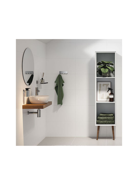 TIGER Wall-Mounted Bathroom Hook with 4 Positions Inox Silver