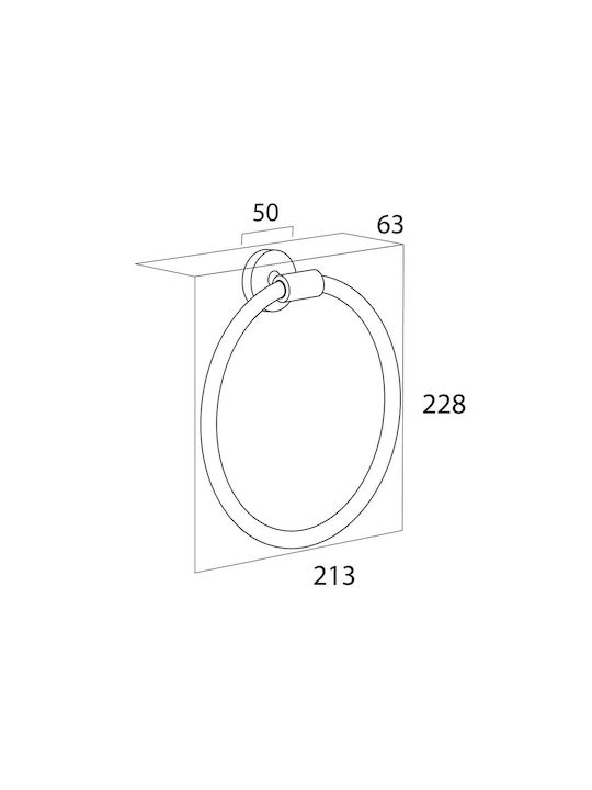 TIGER Ring Badezimmer Einzeln Schrauben Inox Silber