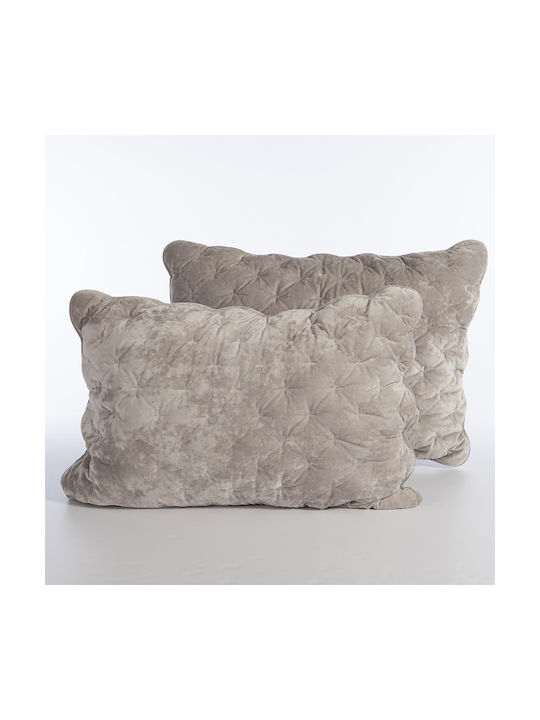 Nef-Nef Homeware Priver Kissenbezug-Set mit Umschlagumschlag Gesteppt Gray 52x72cm.