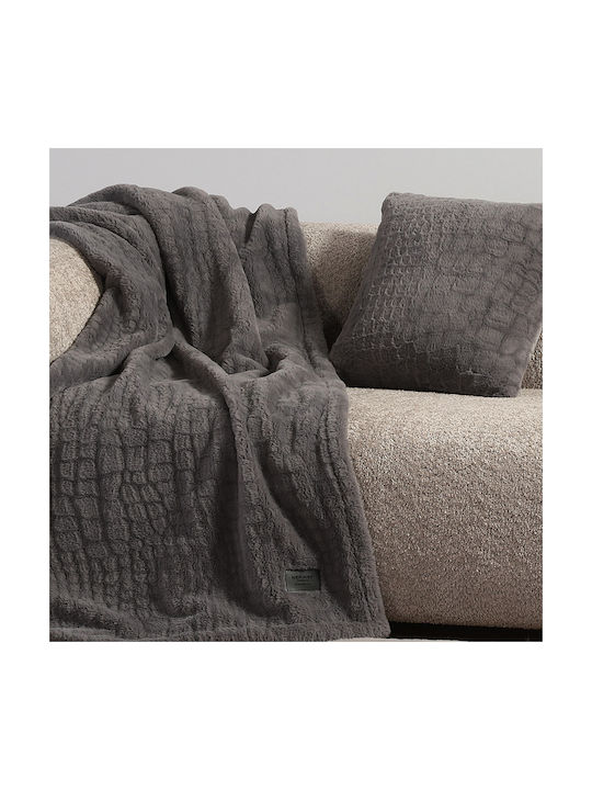 Nef-Nef Homeware Home Sofa Cushion Velvet Grey 45x45cm