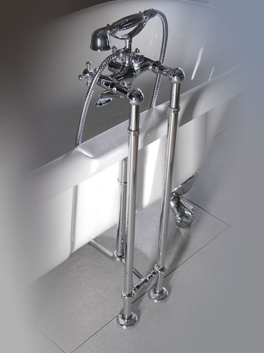 Bugnatese Mischung Bade- / Duscharmatur Badewanne Komplettes Set Silber