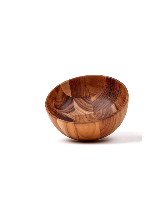 Teak Wonder Bol de Servire Rotund Lemn cu Diametru 15buc Teak Wonder Bol de Servire Rotund Lemn cu Diametru 15buc