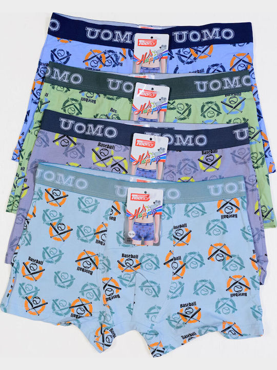 Uomo Set boxeri pentru copii Multicolor 4buc