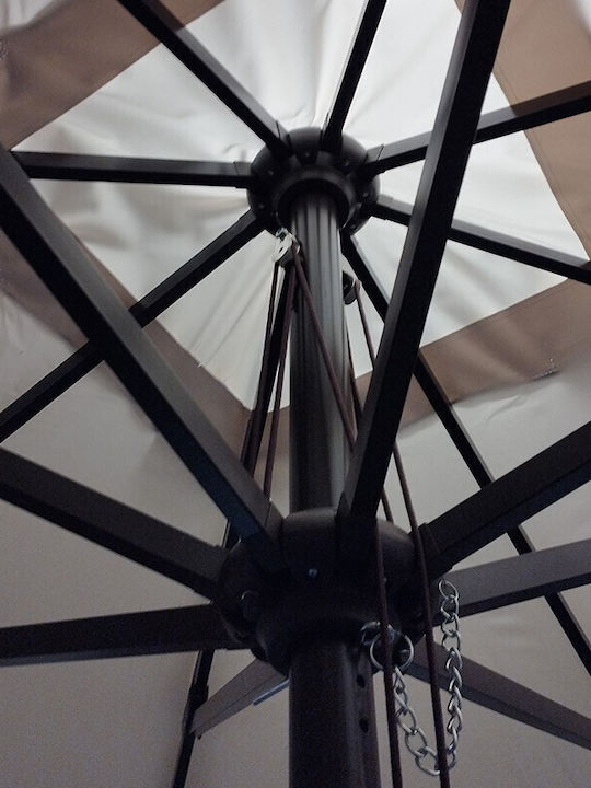 Umbrelă Rotundă Din Aluminiu Ecru Φ3m