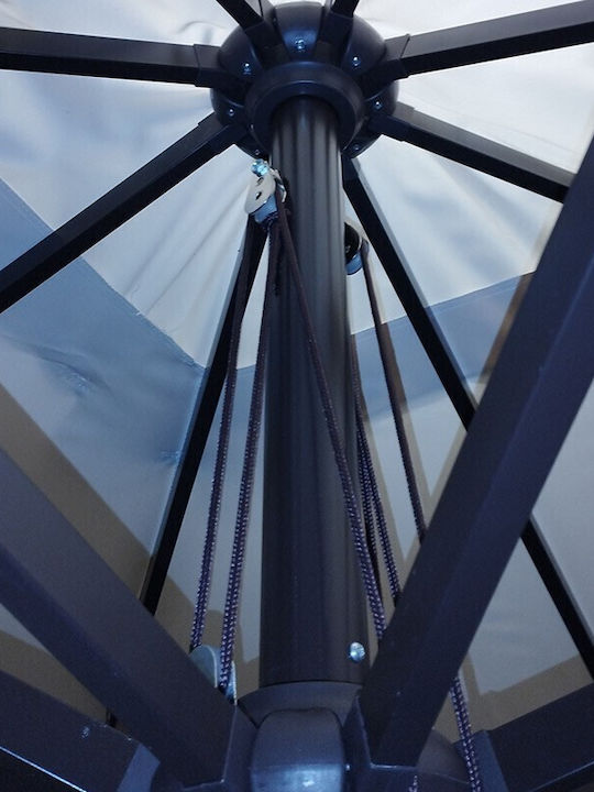 Umbrelă Rotundă Din Aluminiu Ecru Φ3m