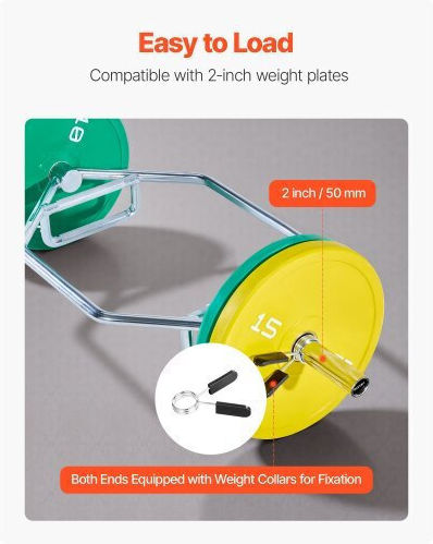 Vevor Olympic Trap Strength Training Bar Φ50 Without Collars