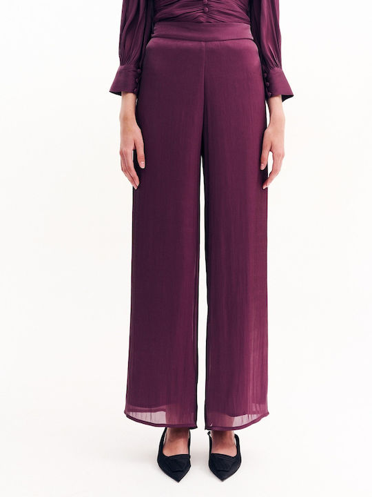 Women's Burgundy Set with Pants with Elastic